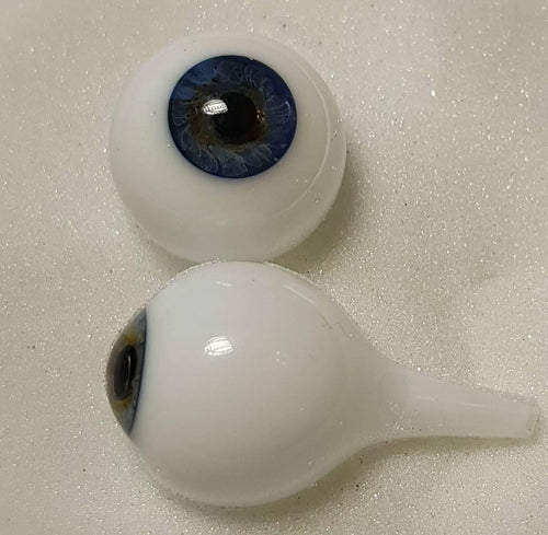 Keskisiniset, puhalletut, laaja iiris,  koko 18 mm